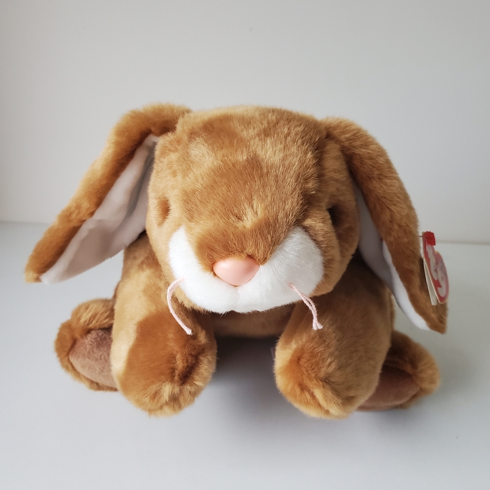 Original Beanie Buddy | Ears the Lop Bunny Rabbit | Large Beanie Baby Plush NWT